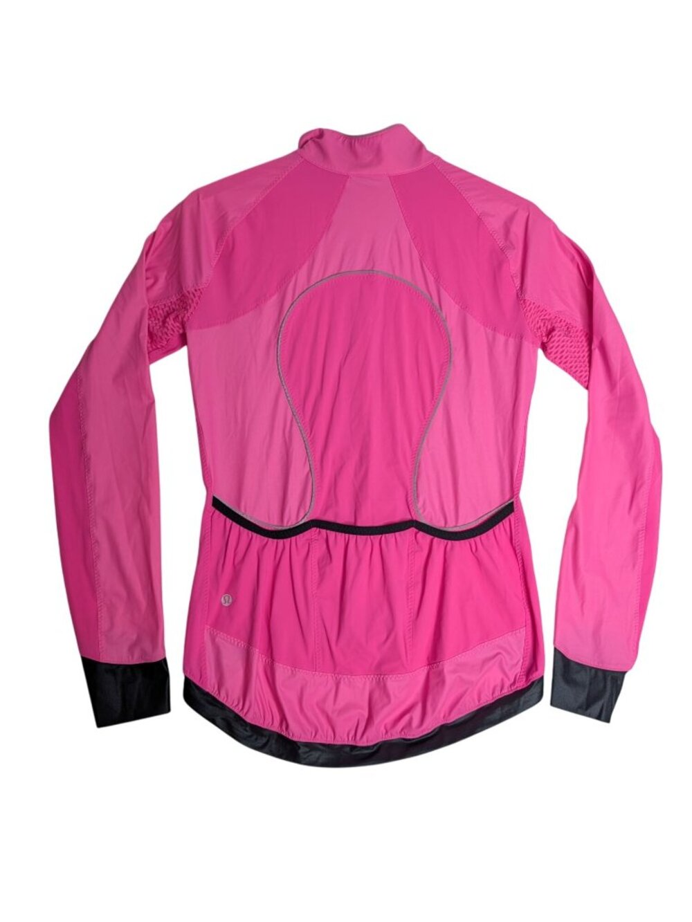 Lululemon Womens Neon Pink Paceline Cycling Jacket Size 8 Zip Up Reflective Deta - Picture 2 of 12